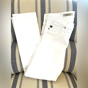 AG White Cropped Jeans
